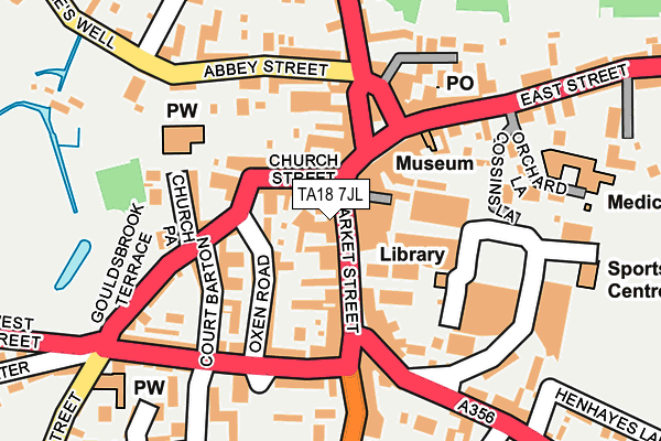TA18 7JL map - OS OpenMap – Local (Ordnance Survey) TA18 7JL map - OS OpenMap – Local (Ordnance Survey)