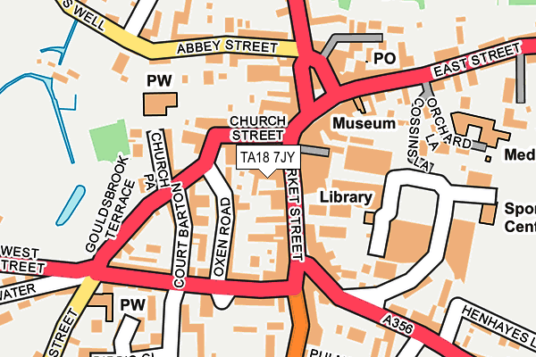 TA18 7JY map - OS OpenMap – Local (Ordnance Survey) TA18 7JY map - OS OpenMap – Local (Ordnance Survey)