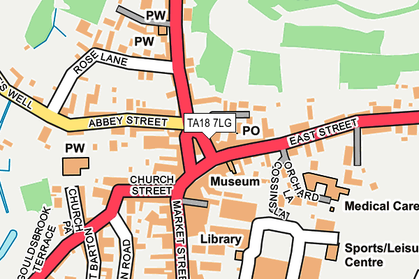 TA18 7LG map - OS OpenMap – Local (Ordnance Survey) TA18 7LG map - OS OpenMap – Local (Ordnance Survey)