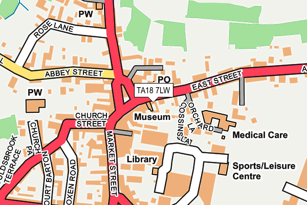 TA18 7LW map - OS OpenMap – Local (Ordnance Survey) TA18 7LW map - OS OpenMap – Local (Ordnance Survey)