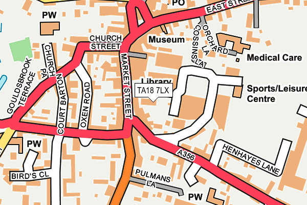 TA18 7LX map - OS OpenMap – Local (Ordnance Survey) TA18 7LX map - OS OpenMap – Local (Ordnance Survey)