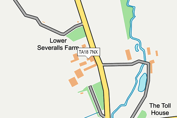 TA18 7NX map - OS OpenMap – Local (Ordnance Survey)