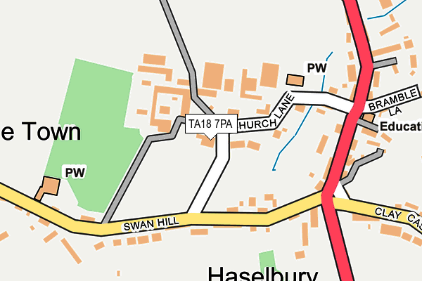 TA18 7PA map - OS OpenMap – Local (Ordnance Survey) TA18 7PA map - OS OpenMap – Local (Ordnance Survey)