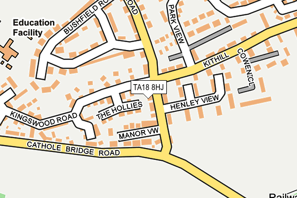 TA18 8HJ map - OS OpenMap – Local (Ordnance Survey) TA18 8HJ map - OS OpenMap – Local (Ordnance Survey)