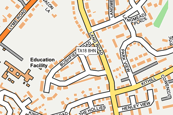 TA18 8HN map - OS OpenMap – Local (Ordnance Survey) TA18 8HN map - OS OpenMap – Local (Ordnance Survey)