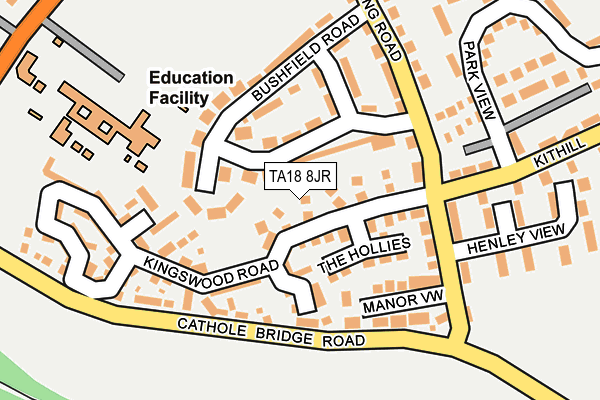 TA18 8JR map - OS OpenMap – Local (Ordnance Survey) TA18 8JR map - OS OpenMap – Local (Ordnance Survey)
