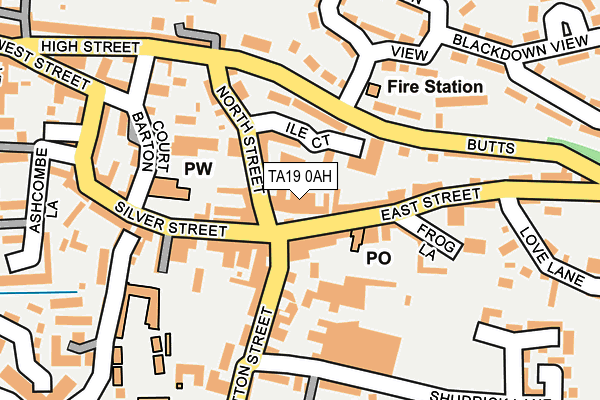 TA19 0AH map - OS OpenMap – Local (Ordnance Survey) TA19 0AH map - OS OpenMap – Local (Ordnance Survey)