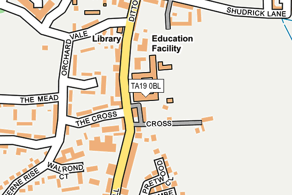 TA19 0BL map - OS OpenMap – Local (Ordnance Survey) TA19 0BL map - OS OpenMap – Local (Ordnance Survey)