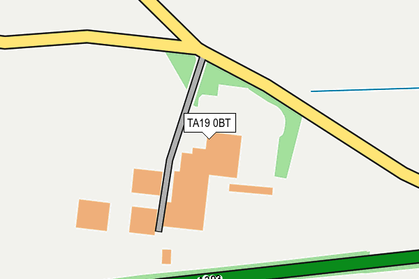 TA19 0BT map - OS OpenMap – Local (Ordnance Survey) TA19 0BT map - OS OpenMap – Local (Ordnance Survey)