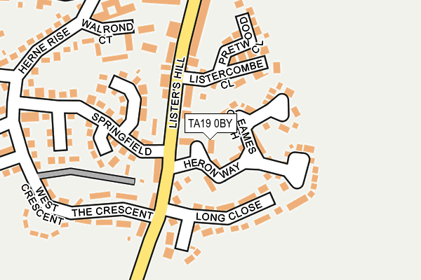 TA19 0BY map - OS OpenMap – Local (Ordnance Survey) TA19 0BY map - OS OpenMap – Local (Ordnance Survey)