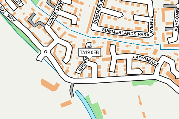 TA19 0EB map - OS OpenMap – Local (Ordnance Survey) TA19 0EB map - OS OpenMap – Local (Ordnance Survey)