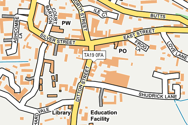 TA19 0FA map - OS OpenMap – Local (Ordnance Survey) TA19 0FA map - OS OpenMap – Local (Ordnance Survey)