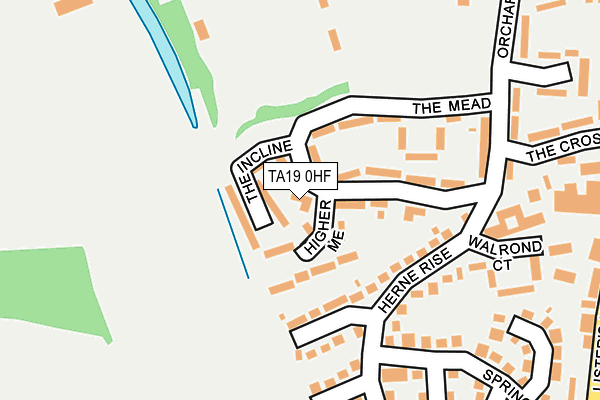 TA19 0HF map - OS OpenMap – Local (Ordnance Survey) TA19 0HF map - OS OpenMap – Local (Ordnance Survey)