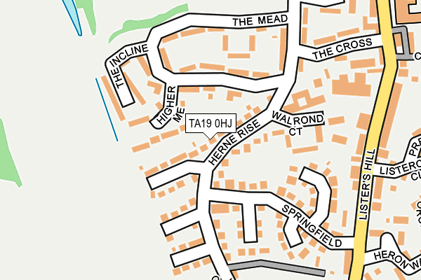 TA19 0HJ map - OS OpenMap – Local (Ordnance Survey) TA19 0HJ map - OS OpenMap – Local (Ordnance Survey)