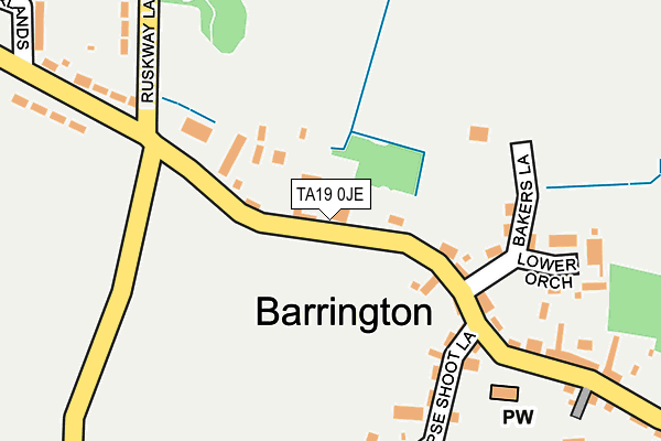 TA19 0JE map - OS OpenMap – Local (Ordnance Survey) TA19 0JE map - OS OpenMap – Local (Ordnance Survey)