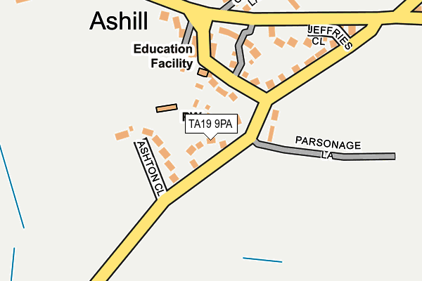 TA19 9PA map - OS OpenMap – Local (Ordnance Survey) TA19 9PA map - OS OpenMap – Local (Ordnance Survey)