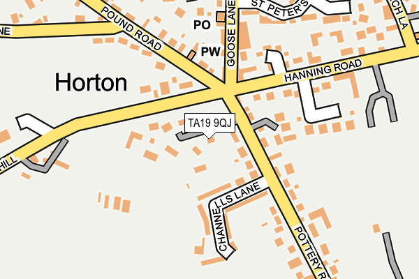 TA19 9QJ map - OS OpenMap – Local (Ordnance Survey) TA19 9QJ map - OS OpenMap – Local (Ordnance Survey)