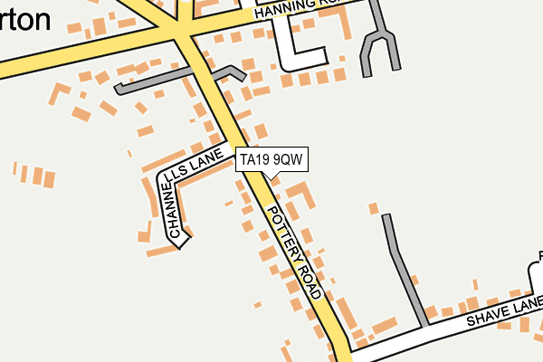 TA19 9QW map - OS OpenMap – Local (Ordnance Survey) TA19 9QW map - OS OpenMap – Local (Ordnance Survey)