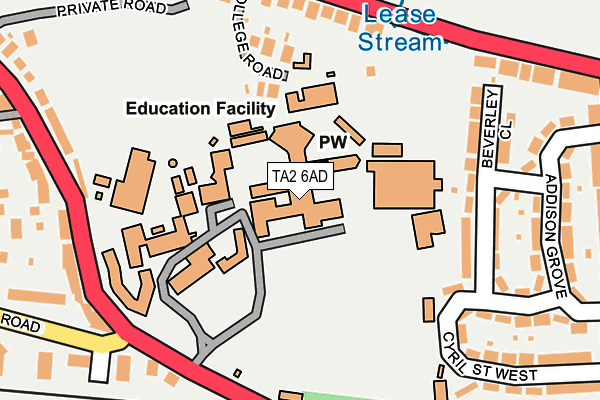 TA2 6AD map - OS OpenMap – Local (Ordnance Survey) TA2 6AD map - OS OpenMap – Local (Ordnance Survey)