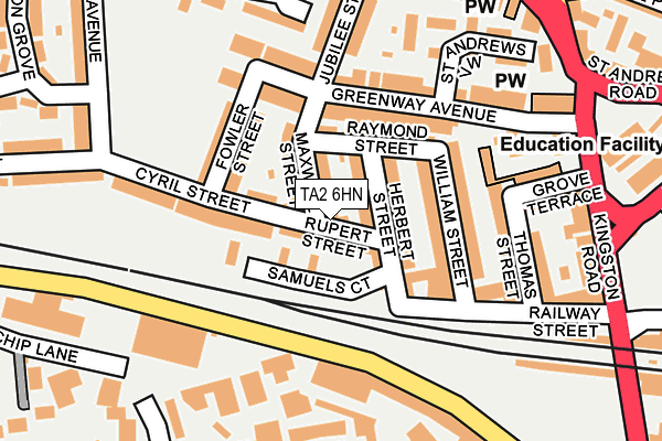 TA2 6HN map - OS OpenMap – Local (Ordnance Survey) TA2 6HN map - OS OpenMap – Local (Ordnance Survey)