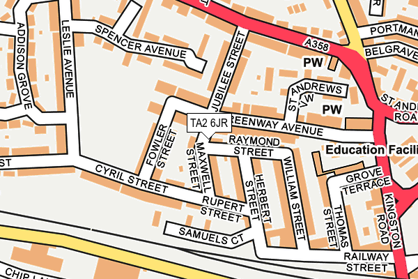 TA2 6JR map - OS OpenMap – Local (Ordnance Survey) TA2 6JR map - OS OpenMap – Local (Ordnance Survey)