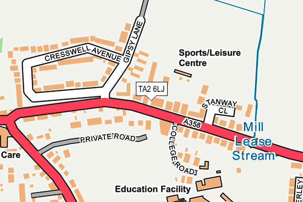 TA2 6LJ map - OS OpenMap – Local (Ordnance Survey) TA2 6LJ map - OS OpenMap – Local (Ordnance Survey)