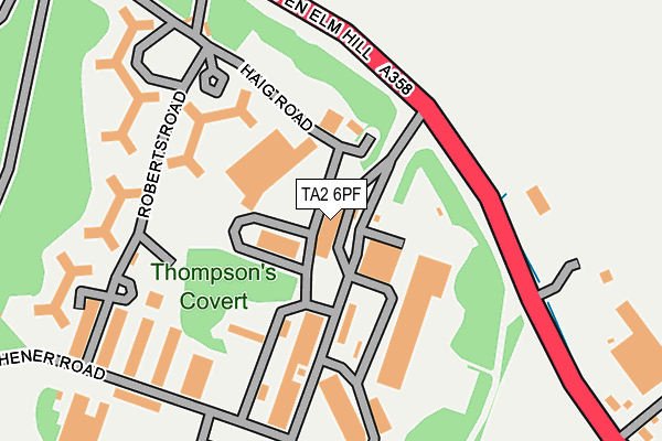 TA2 6PF map - OS OpenMap – Local (Ordnance Survey) TA2 6PF map - OS OpenMap – Local (Ordnance Survey)