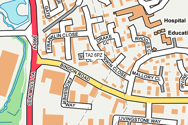 TA2 6PZ map - OS OpenMap – Local (Ordnance Survey) TA2 6PZ map - OS OpenMap – Local (Ordnance Survey)