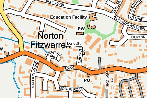 TA2 6QR map - OS OpenMap – Local (Ordnance Survey)