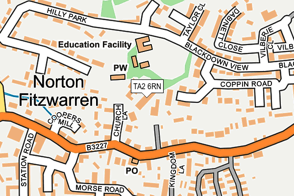 TA2 6RN map - OS OpenMap – Local (Ordnance Survey) TA2 6RN map - OS OpenMap – Local (Ordnance Survey)