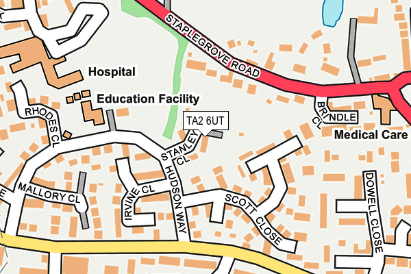 TA2 6UT map - OS OpenMap – Local (Ordnance Survey) TA2 6UT map - OS OpenMap – Local (Ordnance Survey)