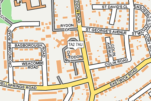 TA2 7AU map - OS OpenMap – Local (Ordnance Survey) TA2 7AU map - OS OpenMap – Local (Ordnance Survey)