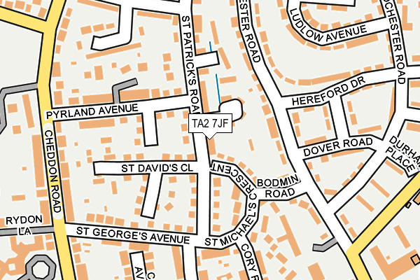 TA2 7JF map - OS OpenMap – Local (Ordnance Survey) TA2 7JF map - OS OpenMap – Local (Ordnance Survey)