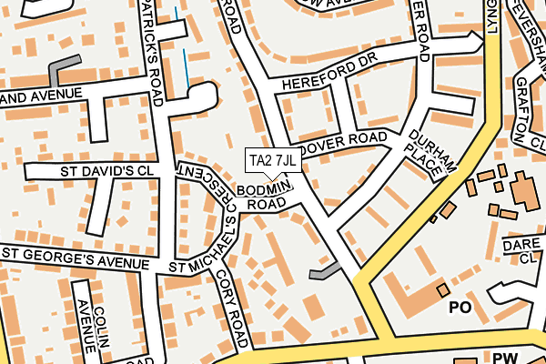 TA2 7JL map - OS OpenMap – Local (Ordnance Survey) TA2 7JL map - OS OpenMap – Local (Ordnance Survey)