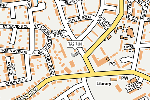 TA2 7JN map - OS OpenMap – Local (Ordnance Survey) TA2 7JN map - OS OpenMap – Local (Ordnance Survey)