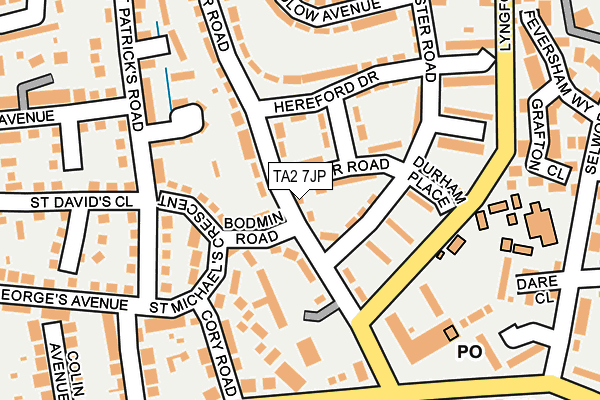TA2 7JP map - OS OpenMap – Local (Ordnance Survey) TA2 7JP map - OS OpenMap – Local (Ordnance Survey)