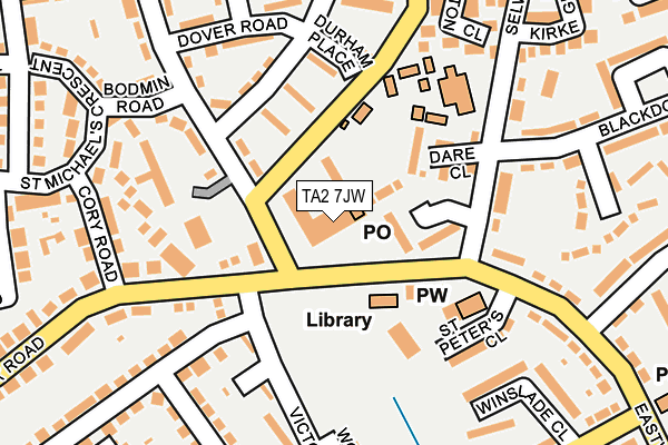 TA2 7JW map - OS OpenMap – Local (Ordnance Survey) TA2 7JW map - OS OpenMap – Local (Ordnance Survey)