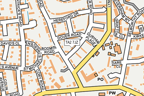 TA2 7JZ map - OS OpenMap – Local (Ordnance Survey) TA2 7JZ map - OS OpenMap – Local (Ordnance Survey)