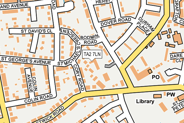 TA2 7LN map - OS OpenMap – Local (Ordnance Survey) TA2 7LN map - OS OpenMap – Local (Ordnance Survey)