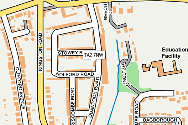 TA2 7NW map - OS OpenMap – Local (Ordnance Survey) TA2 7NW map - OS OpenMap – Local (Ordnance Survey)