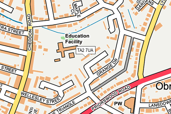 TA2 7UA map - OS OpenMap – Local (Ordnance Survey) TA2 7UA map - OS OpenMap – Local (Ordnance Survey)