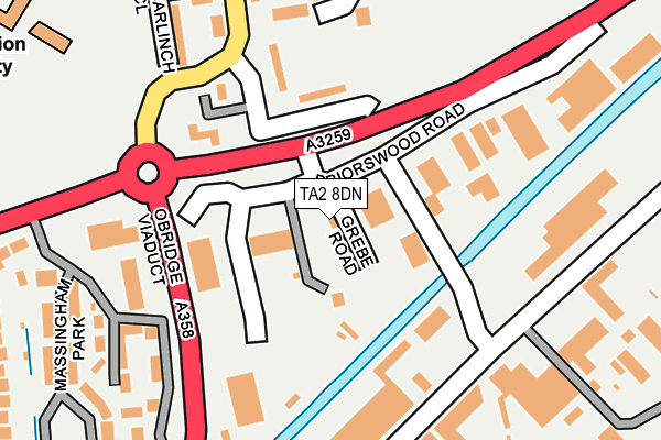 TA2 8DN map - OS OpenMap – Local (Ordnance Survey) TA2 8DN map - OS OpenMap – Local (Ordnance Survey)