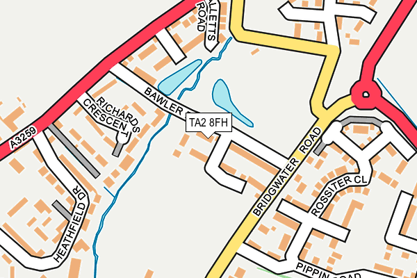 TA2 8FH map - OS OpenMap – Local (Ordnance Survey) TA2 8FH map - OS OpenMap – Local (Ordnance Survey)