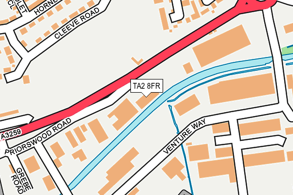 TA2 8FR map - OS OpenMap – Local (Ordnance Survey) TA2 8FR map - OS OpenMap – Local (Ordnance Survey)