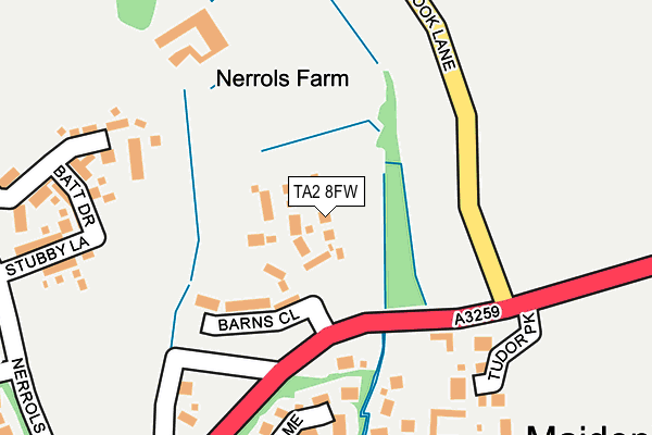 TA2 8FW map - OS OpenMap – Local (Ordnance Survey) TA2 8FW map - OS OpenMap – Local (Ordnance Survey)