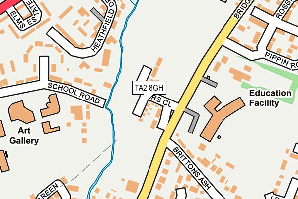 TA2 8GH map - OS OpenMap – Local (Ordnance Survey) TA2 8GH map - OS OpenMap – Local (Ordnance Survey)