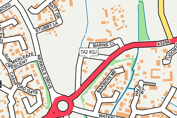 TA2 8QJ map - OS OpenMap – Local (Ordnance Survey) TA2 8QJ map - OS OpenMap – Local (Ordnance Survey)