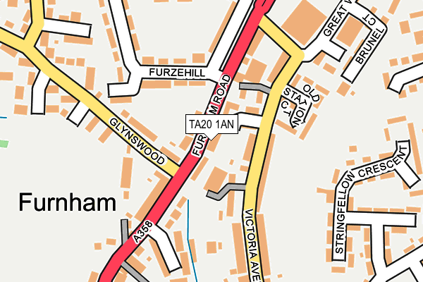 TA20 1AN map - OS OpenMap – Local (Ordnance Survey)