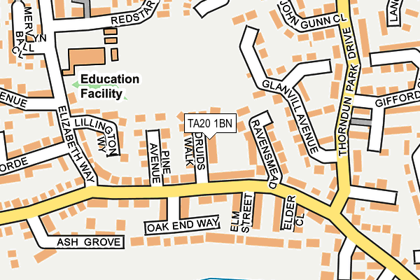 TA20 1BN map - OS OpenMap – Local (Ordnance Survey) TA20 1BN map - OS OpenMap – Local (Ordnance Survey)