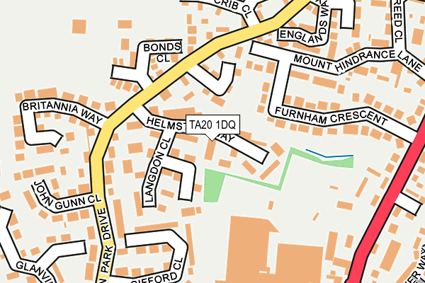TA20 1DQ map - OS OpenMap – Local (Ordnance Survey) TA20 1DQ map - OS OpenMap – Local (Ordnance Survey)